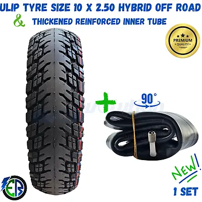 10 X 2.50  Tyre Hybrid Off Road  THICK TUBE Kaabo Mantis Kugoo Zero Vsett 2024 • £8.45