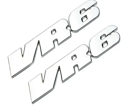 2pcs 3D Metal VR6 Sticker Emblem Badge Car Styling Accessories (Silver VR6) • $19.99