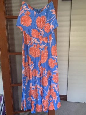 $50 • Buy Mister Zimi Size 10 Arlo Jumpsuit EUC Blue Orange Boho Floral
