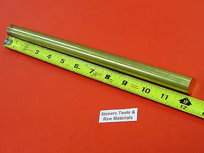 3/4  C360 BRASS SOLID ROUND ROD 12  Long New Lathe Bar Stock .75  Half Hard • $26.99