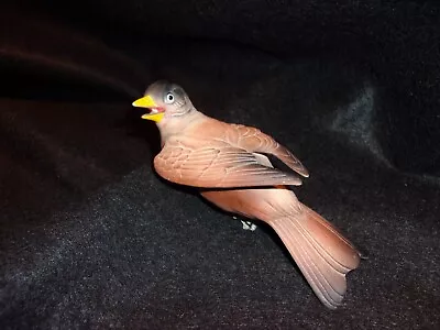 Vintage Bisque Ceramic Clip On Bird Robin ? Figurine Made In Japan • $14.95