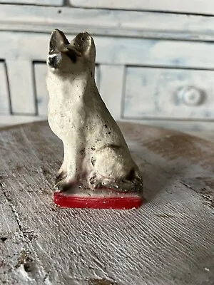 $11 • Buy Vintage Chalkware German Shepherd Dog Figurine