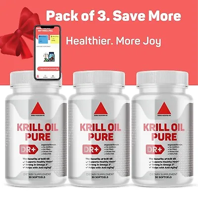 $24.90 • Buy Antarctic Krill Oil With Omega-3 EPA, DHA And Astaxanthin - Heart Health X3