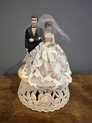 Vintage Bride & Groom Wedding Cake Topper • $9.95