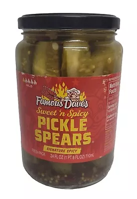 Famous Dave's Signature Sweet N Spicy Pickle Spears 24 Oz • £13.65