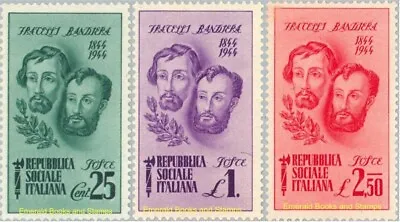 EBS Italy RSI 1944 - Fascist Italy - Bandiera Brothers - 512-514 - MNH** • $1.95