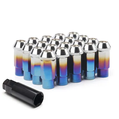 20 Muteki SR48 Super Tuner Lug Nuts With Key CHROME Baking Blue 12x1.25 Extended • $24.40