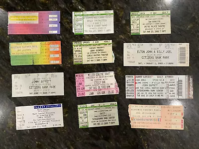 Concert Ticket Stub Lot Of 12 Buffett Springsteen Van Morrison James Taylor More • $88.88