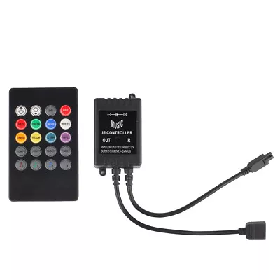 Music Remote Controller For RGB LED Strip Light 20keys Sound Activated IR Dimmer • $8.59