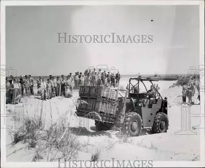 1957 Press Photo Military Rough-terrain Forklift By US Army Quartermaster Corps • $24.88