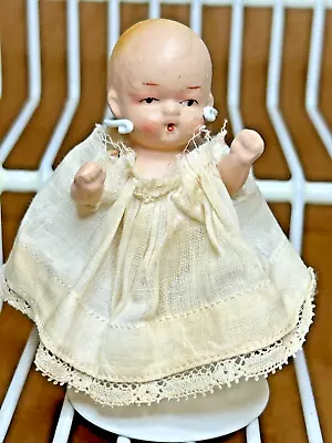 Antique Made In Occupied Japan Bisque Porcelain Baby Boy Doll Mini 3” T Jointed • $65