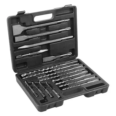 SDS Plus Rotary Hammer Drill Chisel Bit Set Masonry Concrete Tile Brick 17PCS UK • £18