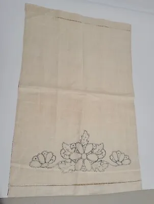 Vintage Pure Belgium Linen Stamped For Embroidery Tea Towel • $12