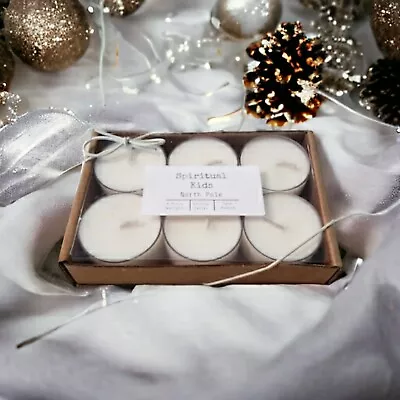 North Pole  Soy Tealights 6 Count Fragrant/Essential Oils Peppermint & Vanilla  • $8.99