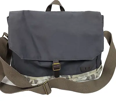 Levi’s Canvas Messenger Padded Laptop Gray Camo Shoulder Bag Adjustable Strap • $39.99