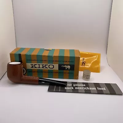Vtg KIKO Genuine Block Meerschaum Sportsman Pipe With Original Box Unsmoked • $25