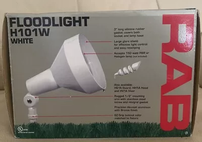RAB 150W Par 38 Medium Base Bell Landscape Floodlight H101W White • $23