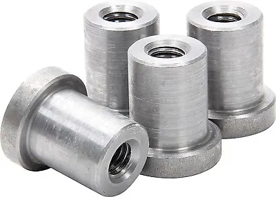 Weld On Nuts 3/8 -16 Thread LONG Threaded Nut Steel Chassis Mount Tab Pack Of 4 • $16.95