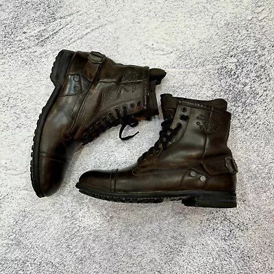 G-Star RAW Welted Mens Brown Leather Boots EUR 42 US9 UK8 • $65