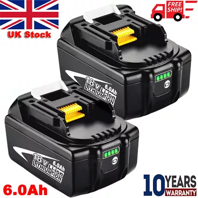 2X 6.0Ah For Makita BL1860 BL1850 18V Li-ion LXT Battery BL1850B BL1830 BL1860B • £40.89