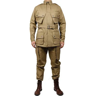 WW2 US Army Military ARMY M42 Officer Jacket And Pants Cotton Paratroope Uniform • $99.99