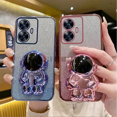 Astronaut Glitter Cover For Oppo Realme 11 10 Pro Plus C53 C55 Stand Holder Case • $12.42