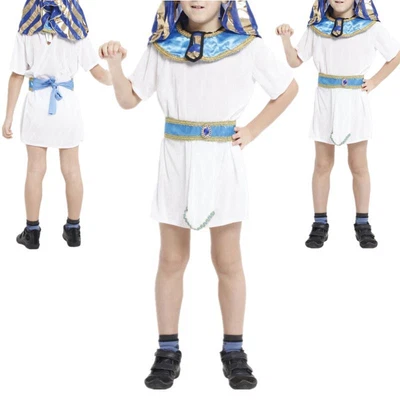 £9.99 • Buy Egyptian Boys Fancy Dress Ancient Egypt Pharaoh Halloween Kids Cosplay Costume