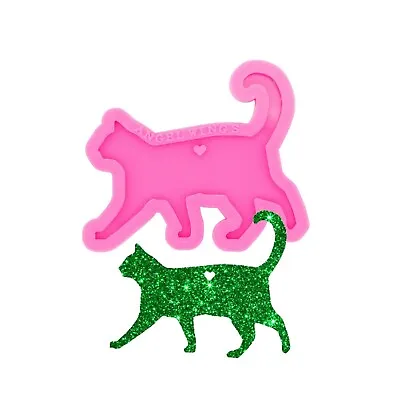 1PC Cat Keychain Silicone Mold Jewelry Making Art Mould DIY Resin Pendant Craft • $9.42
