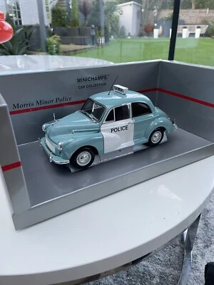 £85 • Buy 🔥wow🔥MINICHAMPS 1/18 -Morris Minor Vintage Die Cast Police Car , Boxed Rare