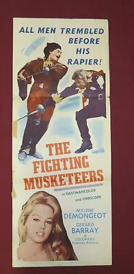 FIGHTING MUSKETEERS 1961 Movie Poster-Mylene Demongeot & Gerard Barray-ORIGINAL • $9.95