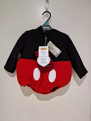 Baby Girl Mickey Mouse Fancy Dress Suit With Matching Tights - Size 9-12 Months • £14