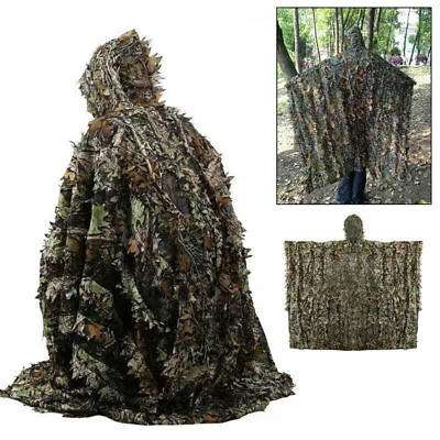 3D Camouflage Ghillie Suit Adults Military Woodland Hunting CS Game Tactical*Set • £13.56