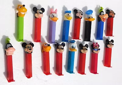 VTG PEZ DISNEY LOT 16 Dispensers Mickey Mouse Minnie Donald Duck Daisy Pluto & • $14.95