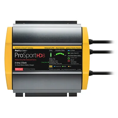 ProMariner ProSportHD 8 Gen 4 Marine Boat Battery Charger 8 Amp 2 Bank On Board • $149.99