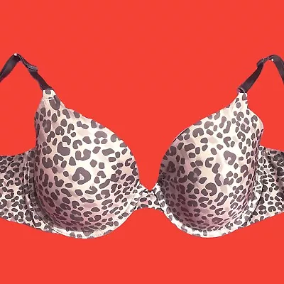 VICTORIA’S  SECRET … Perfect  Coverage … Gray  Animal  Print ... Size  36D • $16.98