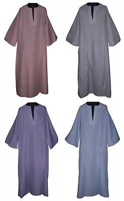 XL/2XL Men Egyptian Saidi Long Sleeve Kaftan Jilbab Thobe Jubba Arabic Dishdasha • $22.95