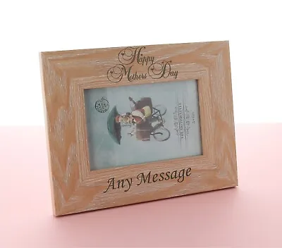 Personalised Engraved Wooden Photo Frame Mothers Day Gift Gifts For Nan Mom  • £9.95