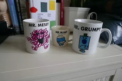 Lot Of 3 Mr Men Memorabilia: Mug & Desk Tidy Mr Messy Grumpy Bump - Chorion • £15