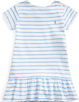 Polo Ralph Lauren Baby Girl's White & Blue Striped Tennis Dress New 9 Months • £7
