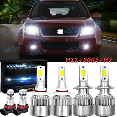 For Suzuki Grand Vitara 2006-2013 6pcs LED Headlight Hi/Lo Fog Light Combo Bulbs • $32.15