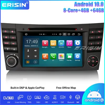 Android 10 Car Radio DAB+GPS Stereo Sat Nav Mercedes Benz E/CLS/G W211 W219 W463 • £192.84