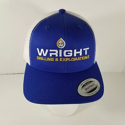 Wright Drilling And Exploration Mesh Trucker Hat Adjustable SnapBack Blue New • $14.99