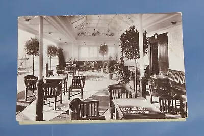 Cunard Line Rms Mauretania Unused Sold Onboard Postcard Early Verandah Cafe R/p • $37.35