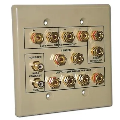 $18.99 • Buy 6.2 Home Theater Connection Wall Plate, Ivory