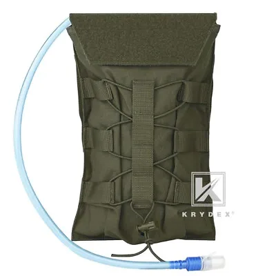 KRYDEX Tactical Hydration Carrier MOLLE Pack For 50oz Water Bladder Ranger Green • $24.95