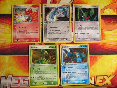 $19.99 • Buy PL/Worn Pokemon COMPLETE (5-Card-Holo) POP SERIES-1 Promo Blaziken+Rayquaza 2/17