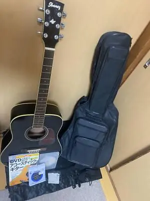 Acoustic Guitar Ibanez AW70-BK Artwood Black  With Soft Case & Accessories • $493