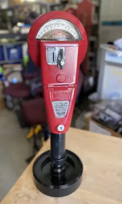 Vintage Red Duncan 60 Parking Meter And Key Working • $200