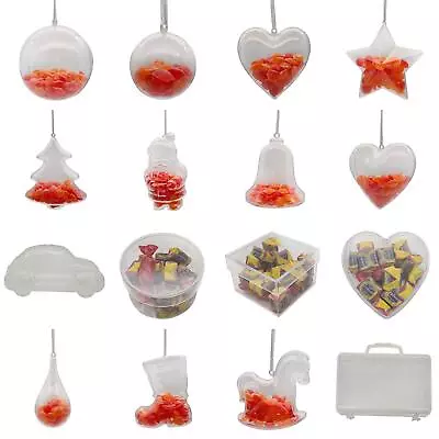 Fillable Christmas Baubles & Decorations In Various Bulk Pack Sizes And Designs • $68.23