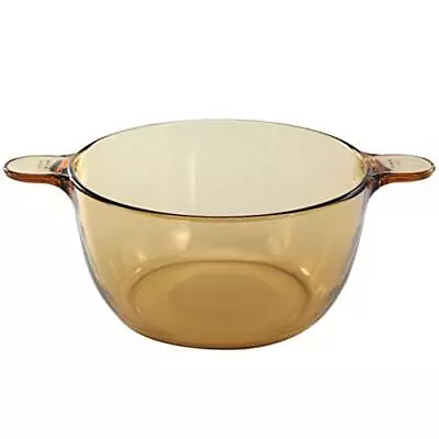 Visions 2.5 Quart Amber Glass Stewpot • $29.95